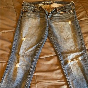 American Eagle distressed skinny jeans
